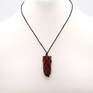 Pendentif en Pierre Précieuse Plate - Jaspe Rouge