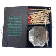Set d'Encens en Corde & Porte-Encens en Métal Argenté - Arbre de Vie