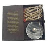 Set d'Encens en Corde & Porte-Encens en Métal Argenté - Fleur de Vie