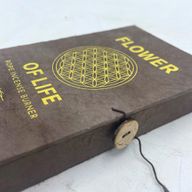 Set d'Encens en Corde & Porte-Encens en Métal Argenté - Fleur de Vie