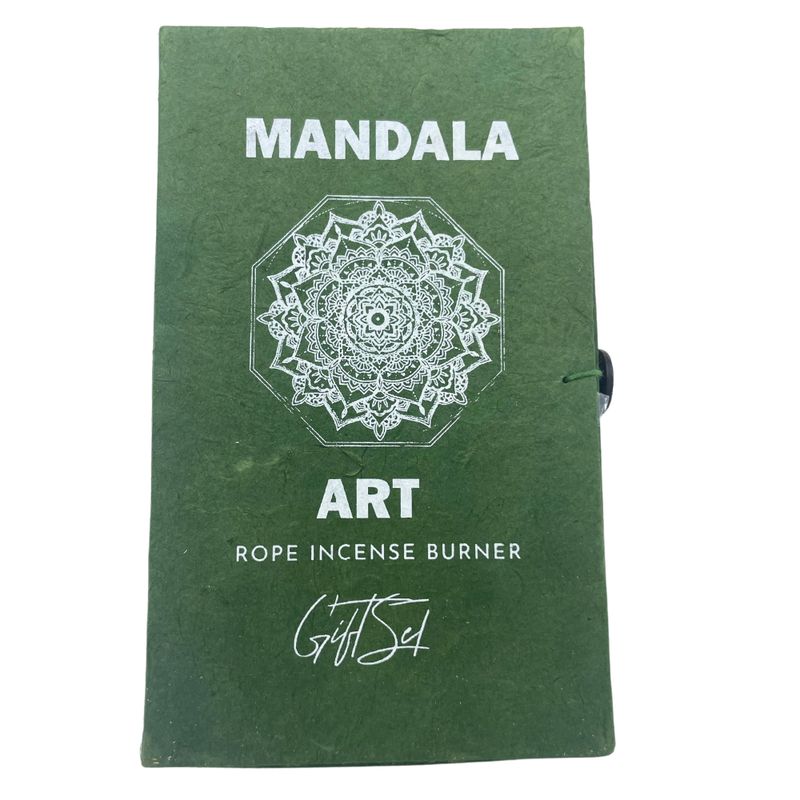Set d'Encens en Corde & Porte-Encens en Métal Argenté - Mandala