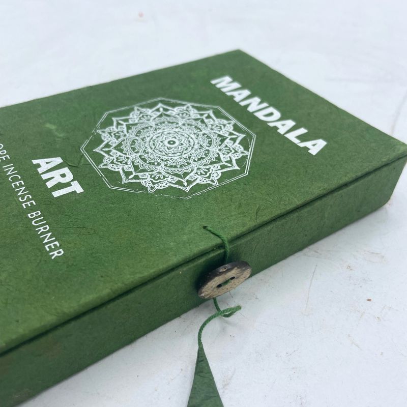 Set d'Encens en Corde & Porte-Encens en Métal Argenté - Mandala
