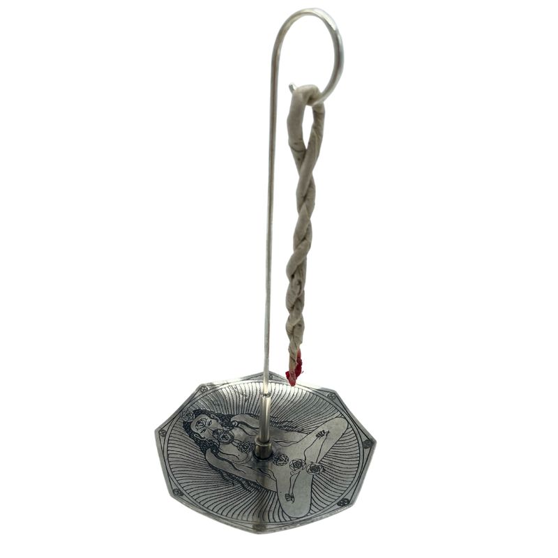 Set d'Encens en Corde & Porte-Encens en Métal Argenté - Sept Chakras