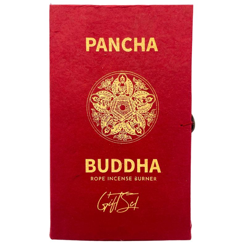 Set d'Encens en Corde & Porte-Encens en Métal Argenté - Pancha Bouddha