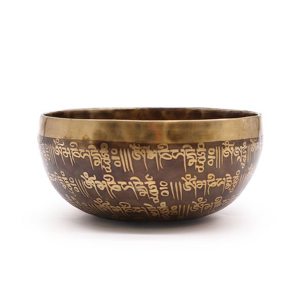 Bol Gravé de Guérison Tibétain - 16 cm - Mantra