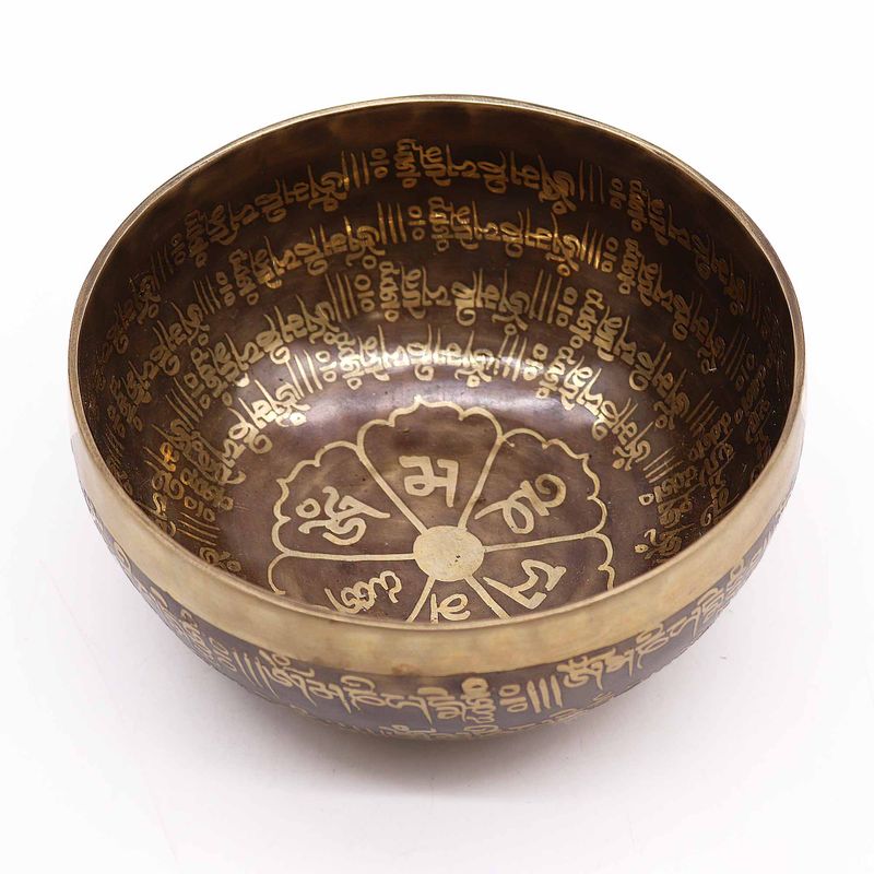 Bol Gravé de Guérison Tibétain - 16 cm - Mantra
