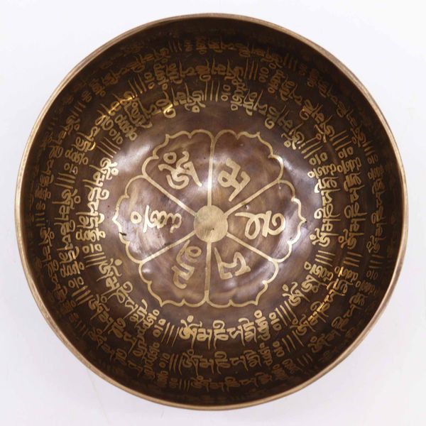 Bol Gravé de Guérison Tibétain - 16 cm - Mantra