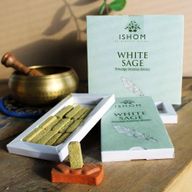 Pack de 15 Briques d'Encens Naturel & Brûleur - Sauge Blanche