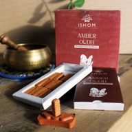 Pack de 15 Briques d'Encens Naturel & Brûleur- Bois d'Ambre