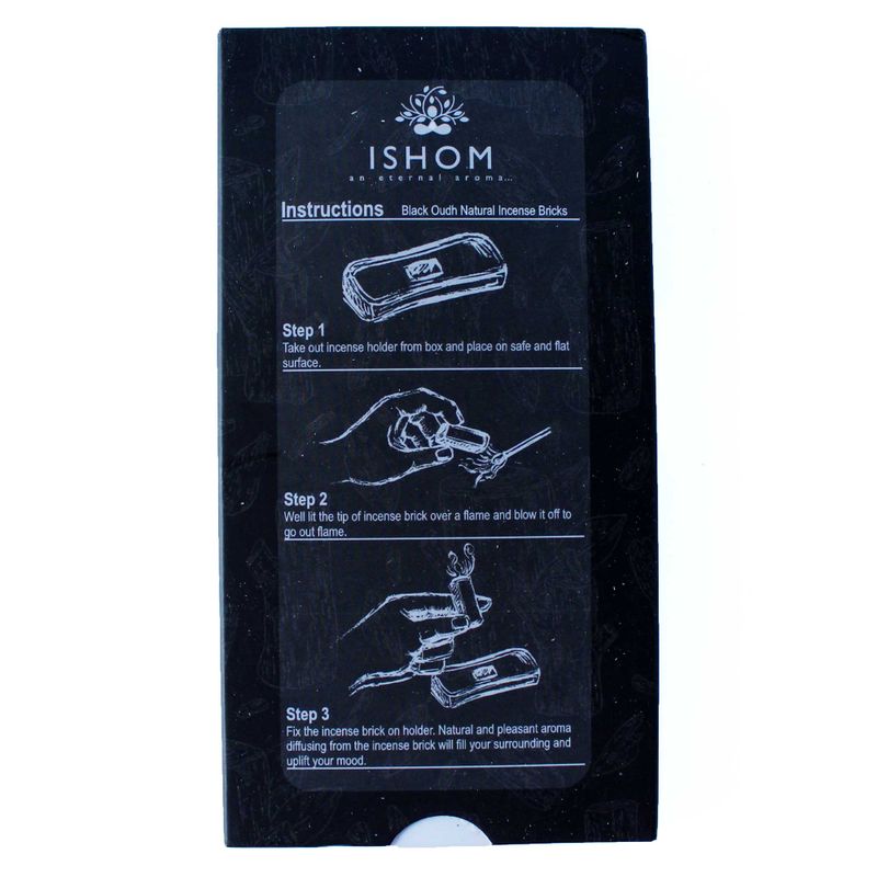 Pack de 15 Briques d'Encens Naturel & Brûleur - Bois Noir