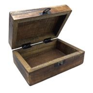 Boîte Moyenne en Bois Recouverte de Céramique - 15x10x6cm - Jaune