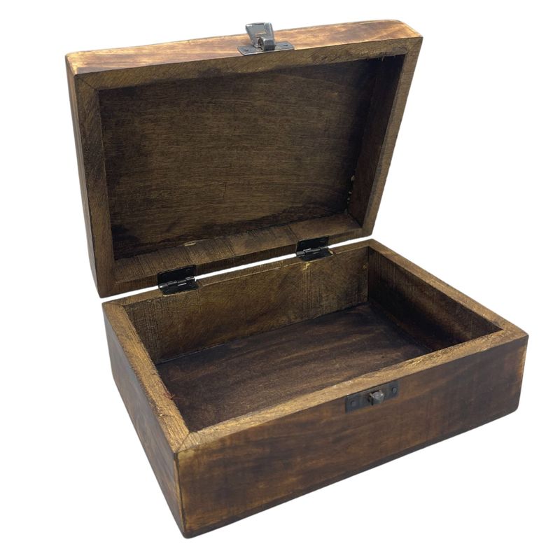 Grande Boîte en Bois Recouverte de Céramique - 20x15x7,5cm - Rouge