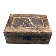 Boîte à Souvenirs Moyenne en Bois 15x10x6cm - Bouddha