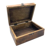 Grande Boîte à Souvenirs en Bois 20x15x7.5cm - Bouddha