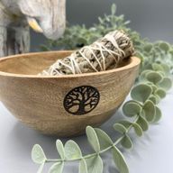 Bol en Bois - Fumigation & Offrandes Rituelles - Arbre de Vie - 14x7cm
