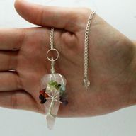 Pendule Magique - Sept Chakras - Quartz Rose
