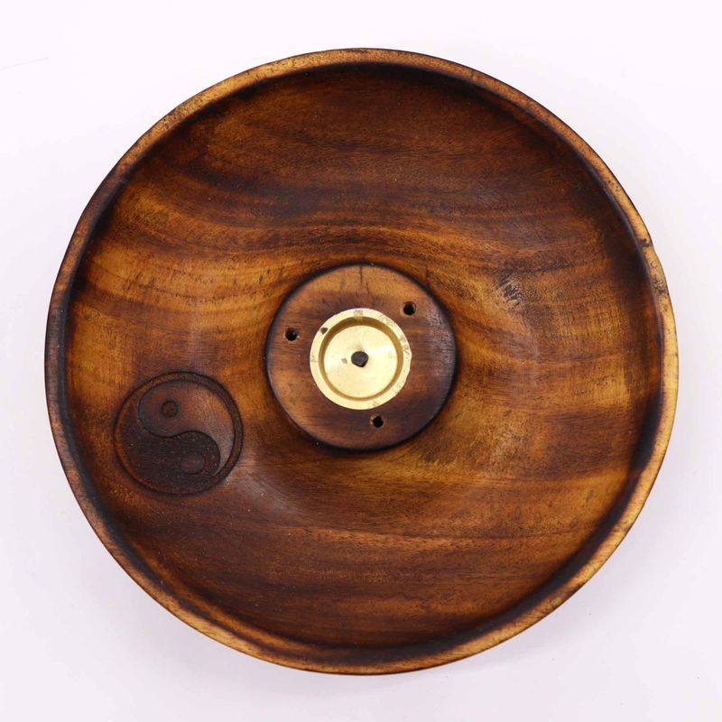 Brûleur Disque pour Bâtonnets & Cônes d'Encens - Ying & Yang