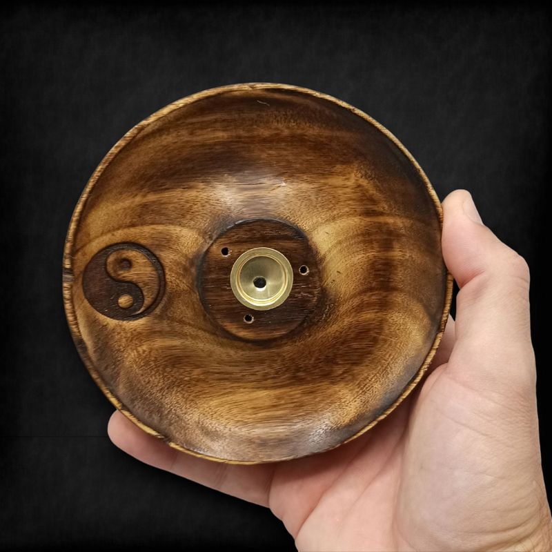 Brûleur Disque pour Bâtonnets & Cônes d'Encens - Ying & Yang