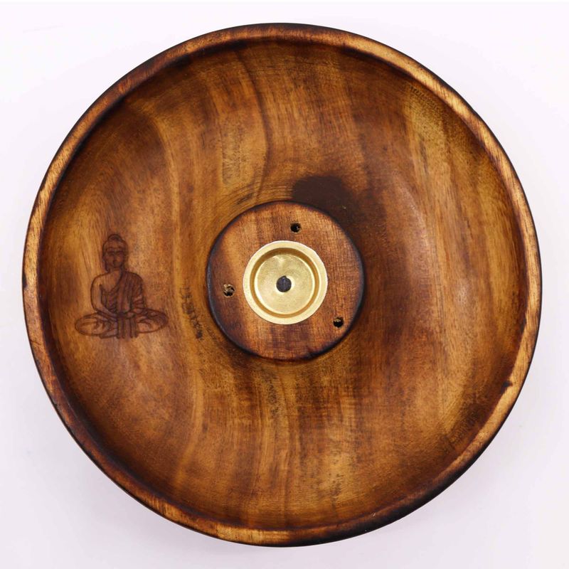 Brûleur Disque pour Bâtonnets & Cônes d'Encens - Bouddha
