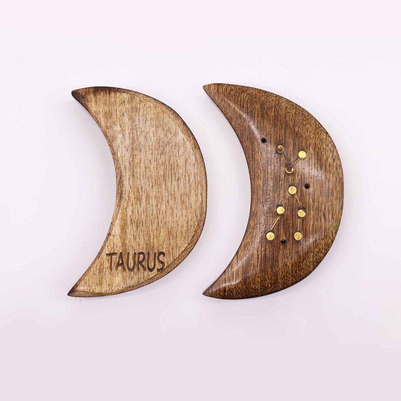 Set de Brûleurs d'Encens Gravés et en Laiton - Lune