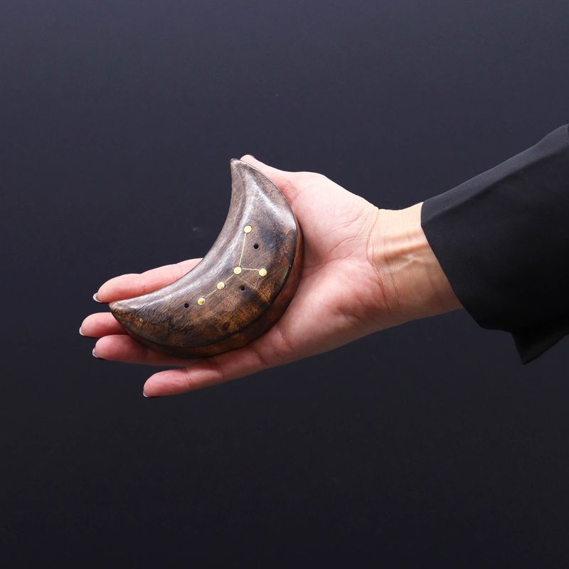 Set de Brûleurs d'Encens Gravés et en Laiton - Lune