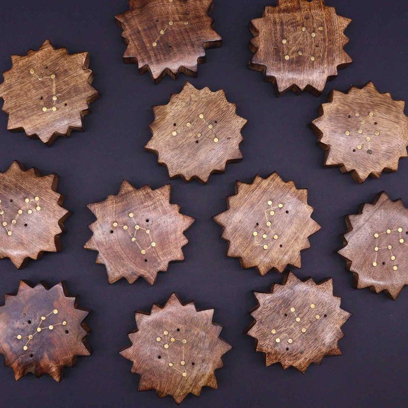 Set de Brûleurs d'Encens Gravés et en Laiton - Sun