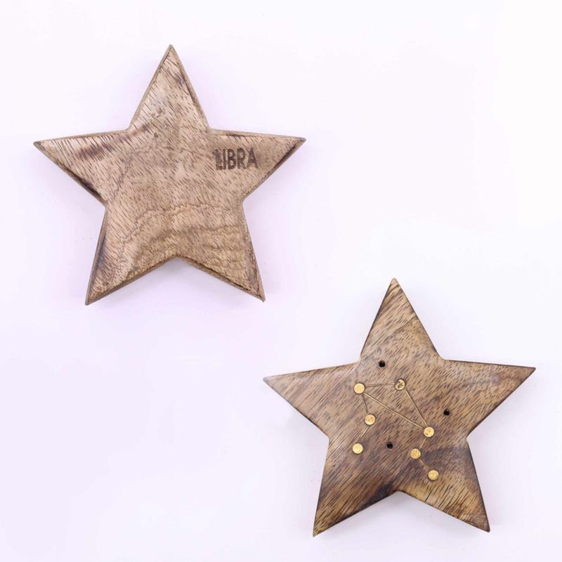 Set de Brûleurs d'Encens Gravés et en Laiton en Forme de Signe du Zodiaque - Star