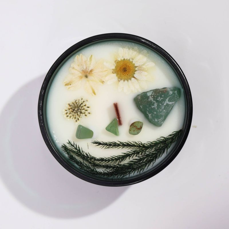 Bougie Magique en Cristal avec Fleurs et Gemmes de Hop Hare - Le Magicien