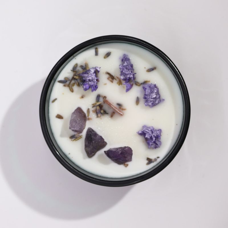 Bougie Magique en Cristal avec Fleurs et Gemmes de Hop Hare - La Lune