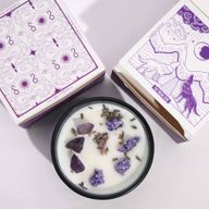 Bougie Magique en Cristal avec Fleurs et Gemmes de Hop Hare - La Lune
