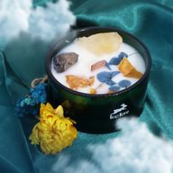 Bougie Magique en Cristal avec Fleurs et Gemmes de Hop Hare - Le Soleil