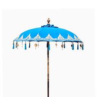 Parasol Bali - Coton - Décor Turquoise - 2m