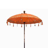 Parasol Bali - Coton - Décor Orange - 2m