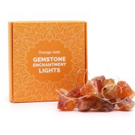 Lumières d'Enchantement en Pierres Précieuses - Jade Orange