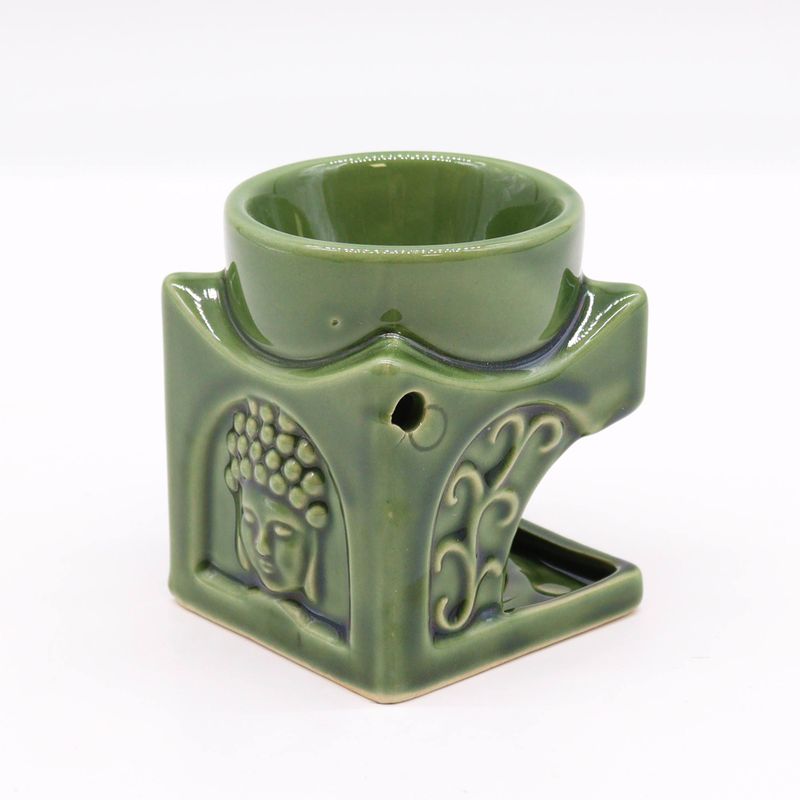 Brûleur de Bouddha Carré - Jade Foncé