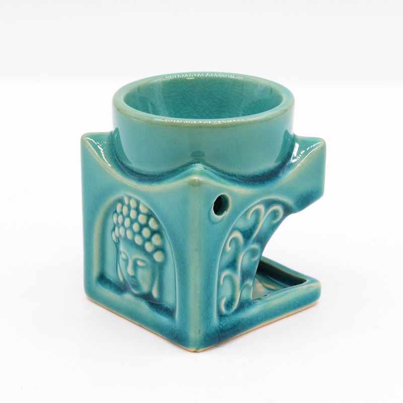 Brûleur de Bouddha Carré - Turquoise Doux