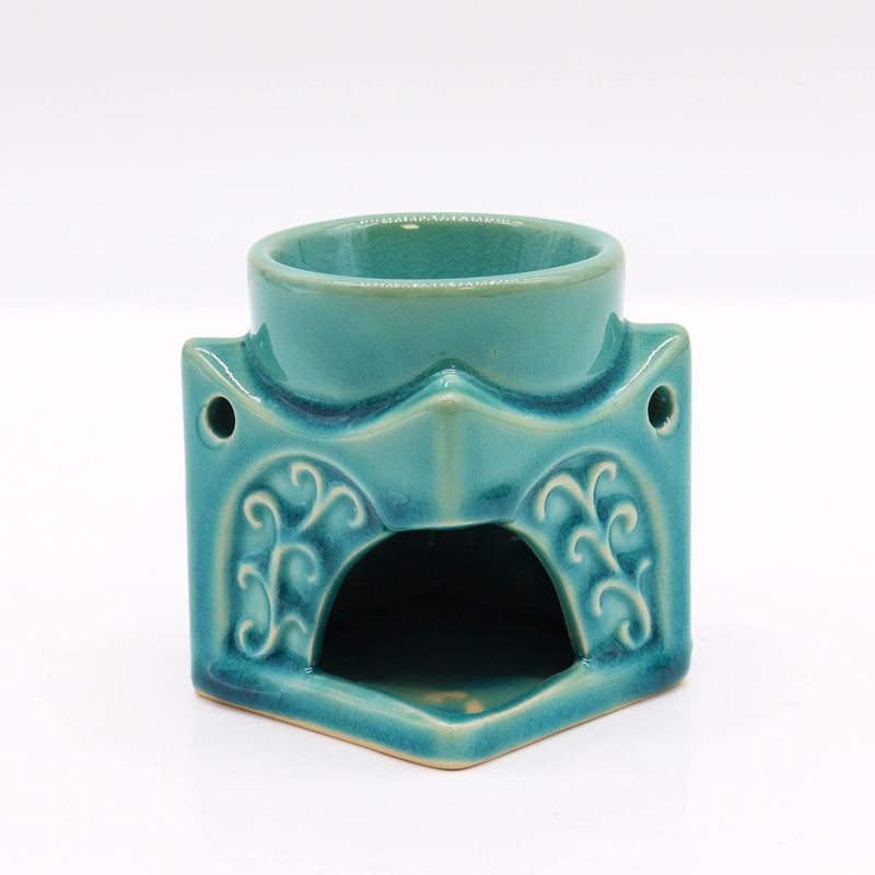 Brûleur de Bouddha Carré - Turquoise Doux