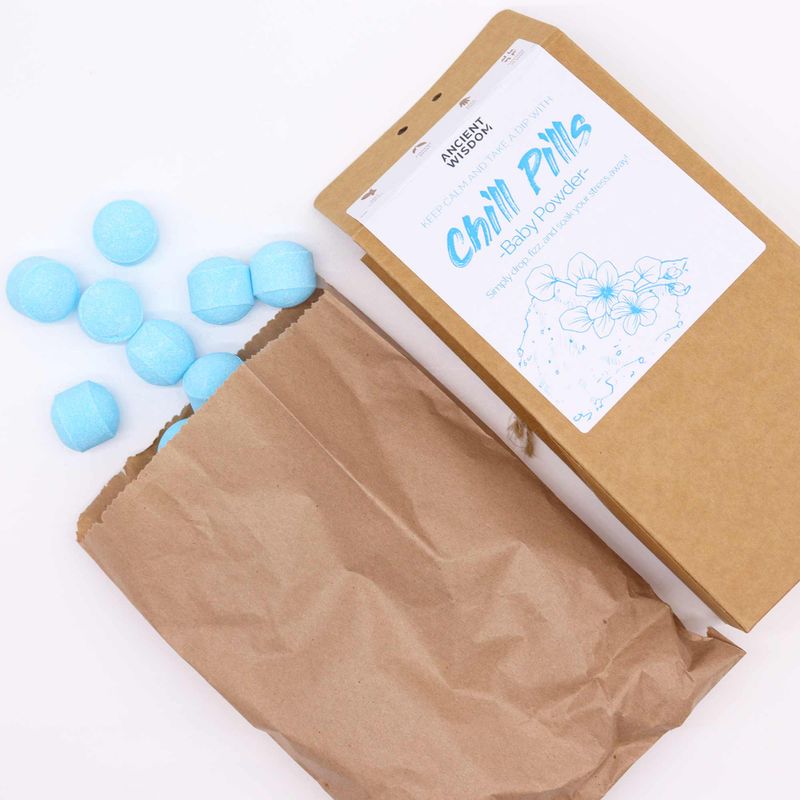 Paquet Cadeau de Mini Bombes de Bain 350g - Poudre de Bébé