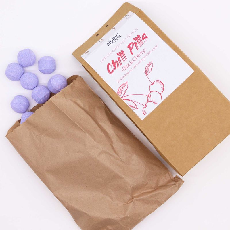 Paquet Cadeau de Mini Bombes de Bain 350g - Cerise Noire