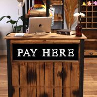 Table Debout Point de Paiement avec Tableau Noir