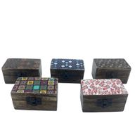 Boîtes en Bois 9x5x4cm - Travail Meena - Assortiment