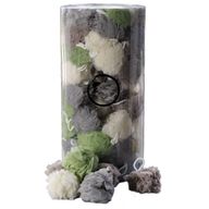 Tube de 100 Eponges Naturelles Mix 4 couleurs (tube présentoir) - 50gm