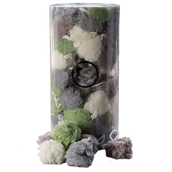 Tube de 100 Eponges Naturelles Mix 4 couleurs (tube présentoir) - 50gm