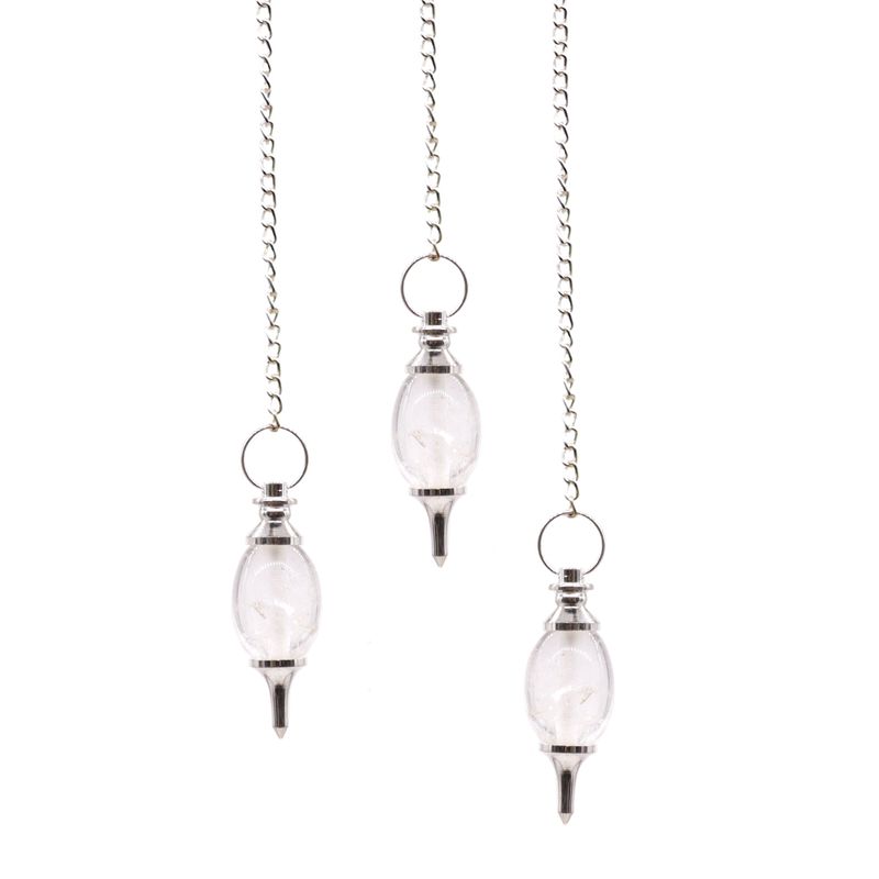 Pendule en Pierre Précieuse en Forme de Lingam - Quartz rocheux