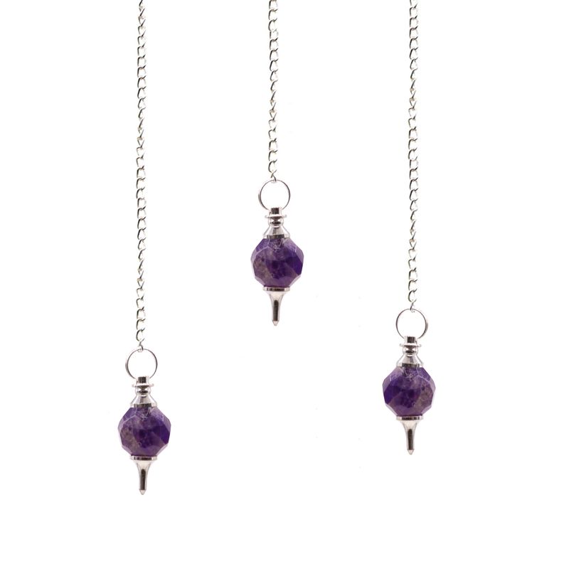 Pendule en Pierres Précieuses à Facettes - Améthyste