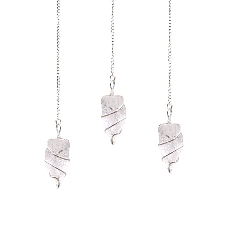 Pendule en Pierres Brutes - Quartz Rocheux