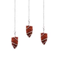 Pendule en Pierres Brutes - Jaspe Rouge