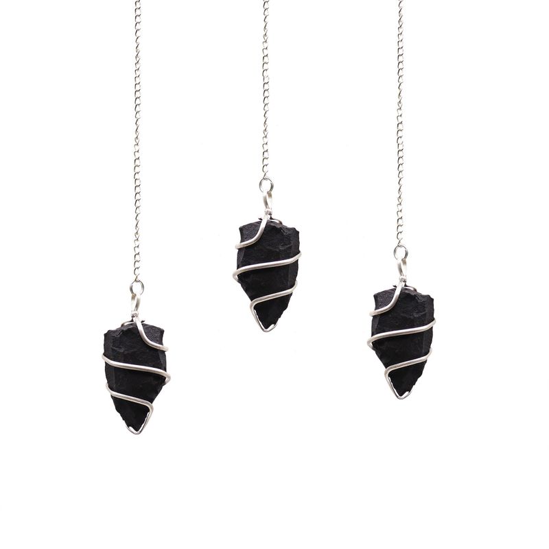 Pendule en Pierres Brutes - Agate Noire