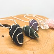 Pendule en Pierres Brutes - Agate Noire