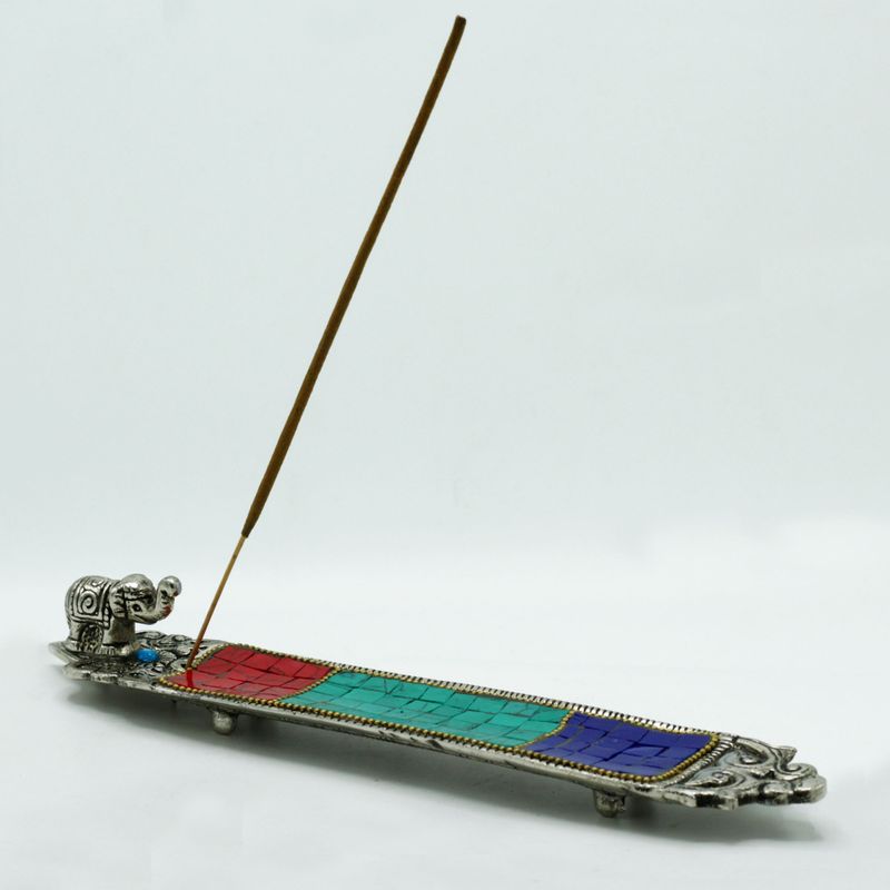 Porte encens Tibétain Long Éléphant